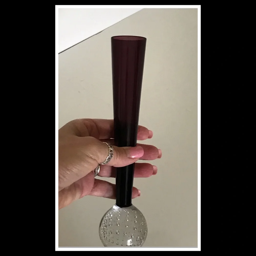 Purple Bubble Glass Vase - Picture 9 of 9